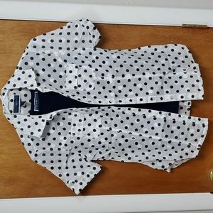 2pc Karen Scott top with inner sleeveless navy blue top